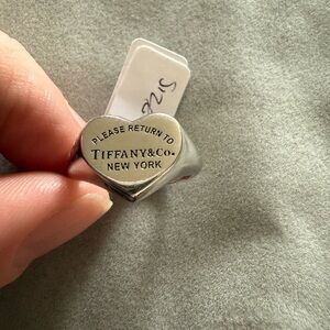 Tiffany & Co. Silver Heart Band